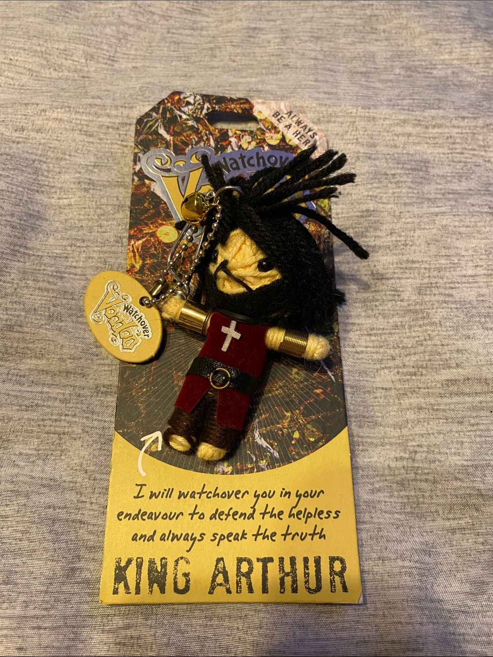 Watchover Voodoo King Arthur Keychain Doll NWT